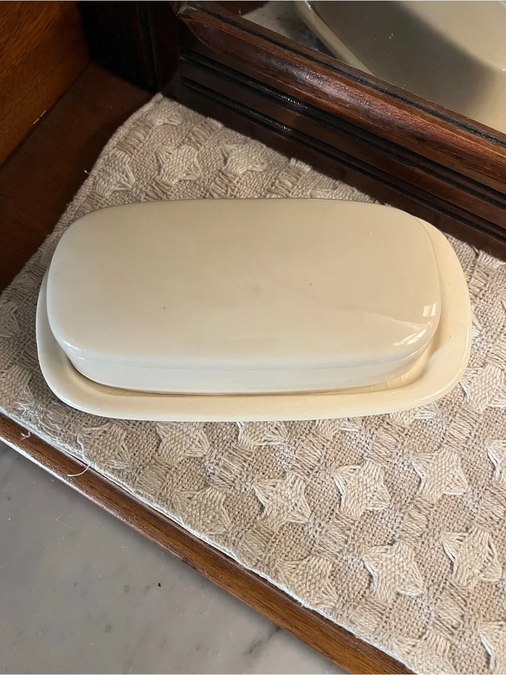 MCCOY Vintage MCM Stoneware Tabletop Set Butter Dish Salt & Pepper Sugar Bowl